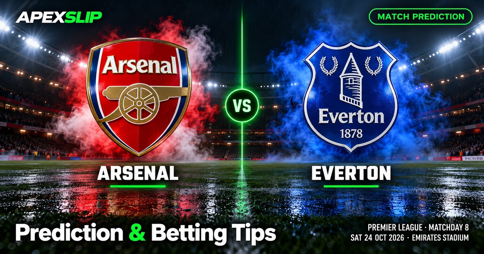Arsenal vs Everton prediction cover
