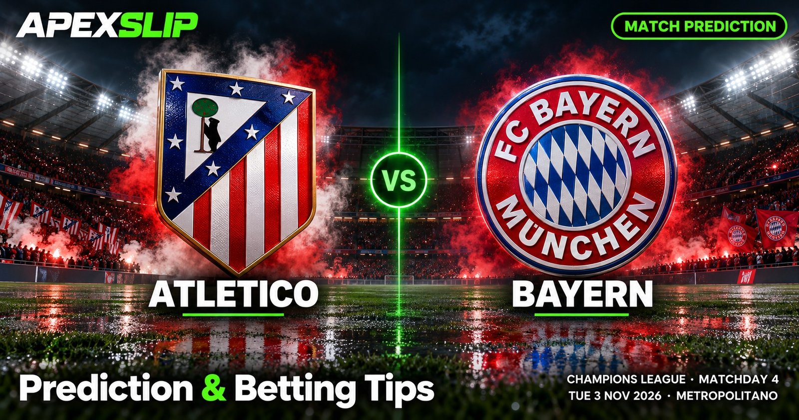 Atletico Madrid vs Bayern prediction cover