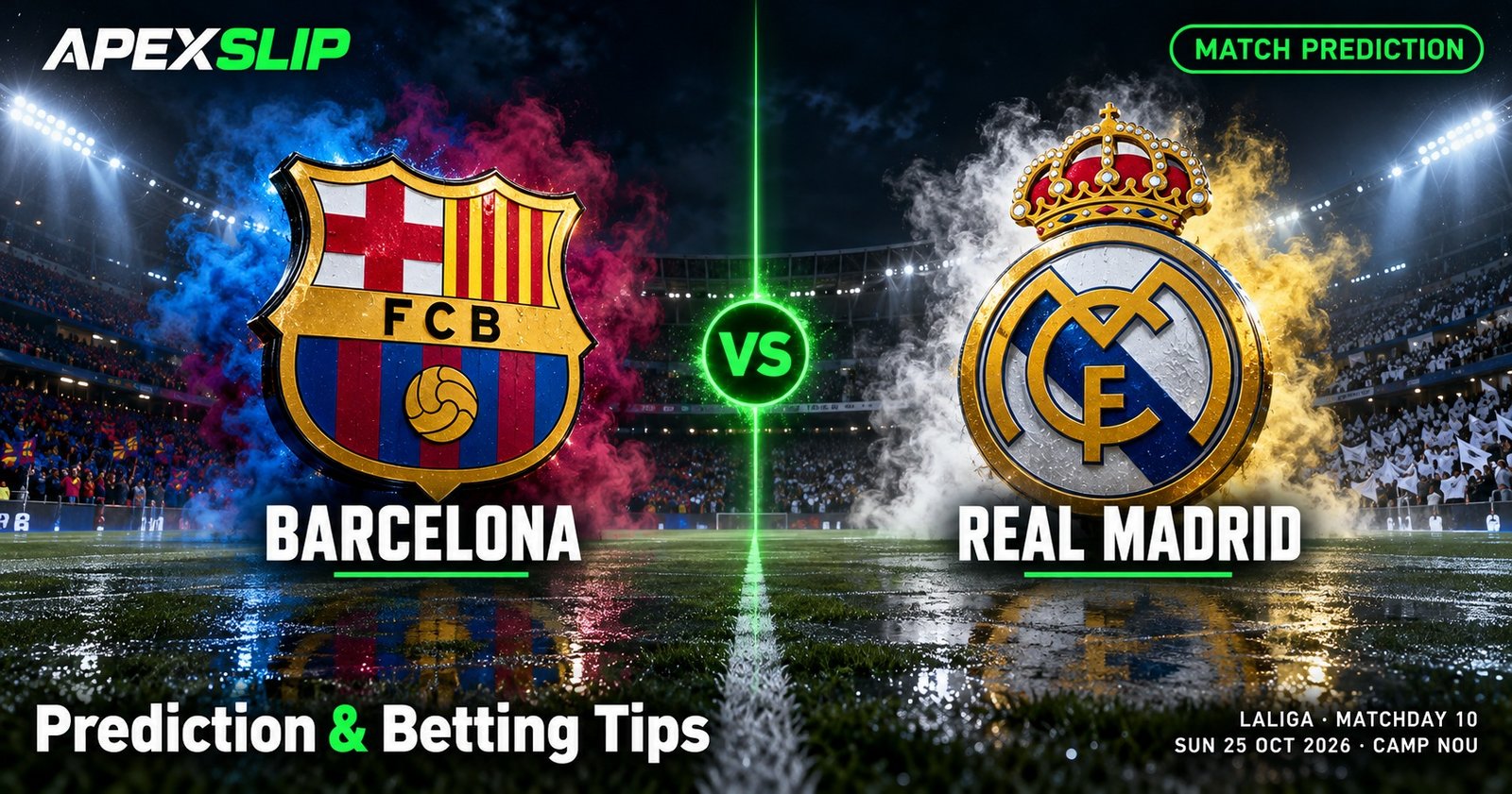 Barcelona vs Real Madrid prediction cover