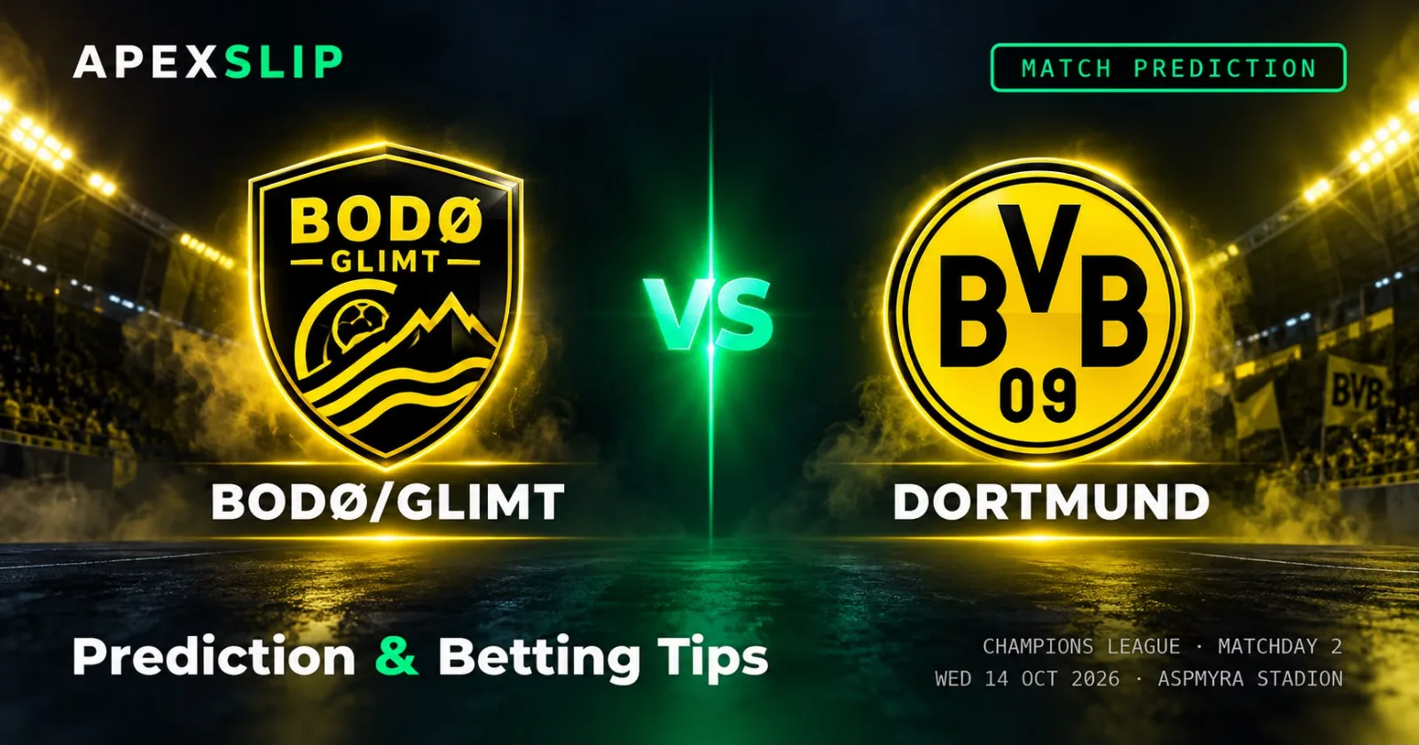 Bodo Glimt vs Dortmund prediction Champions League cover