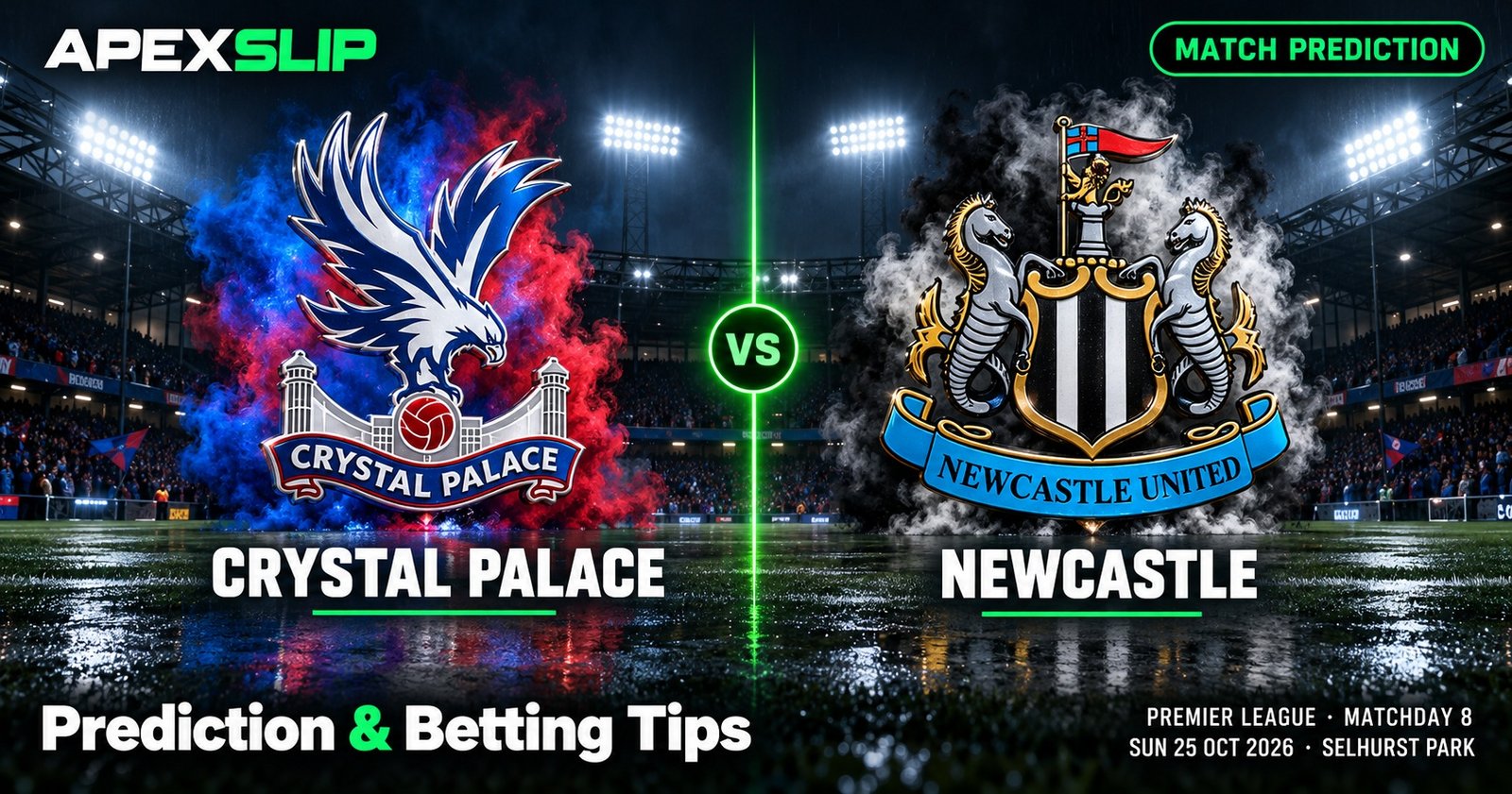 Crystal Palace vs Newcastle prediction cover