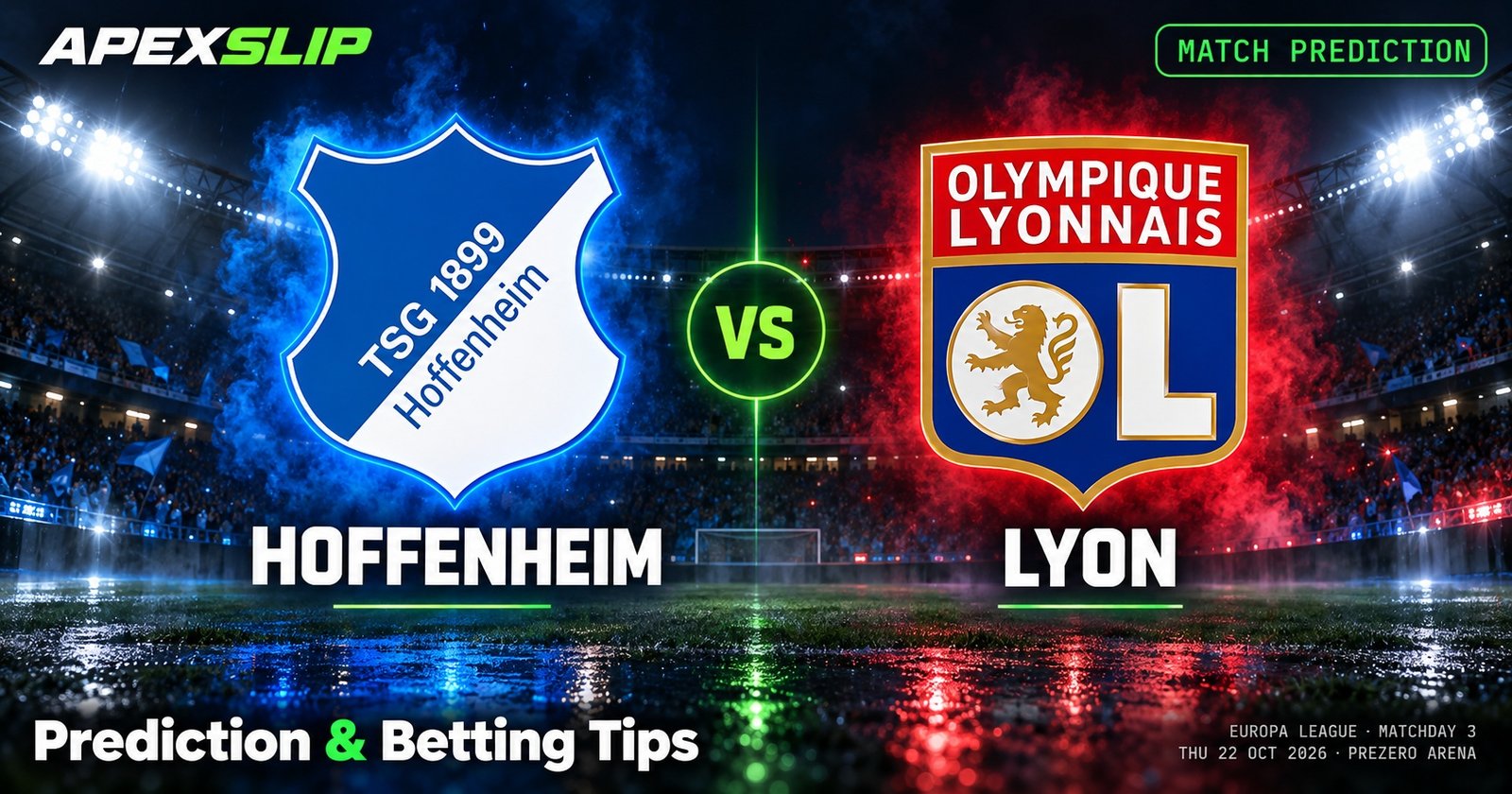 Hoffenheim vs Lyon prediction cover for the Europa League game in Sinsheim