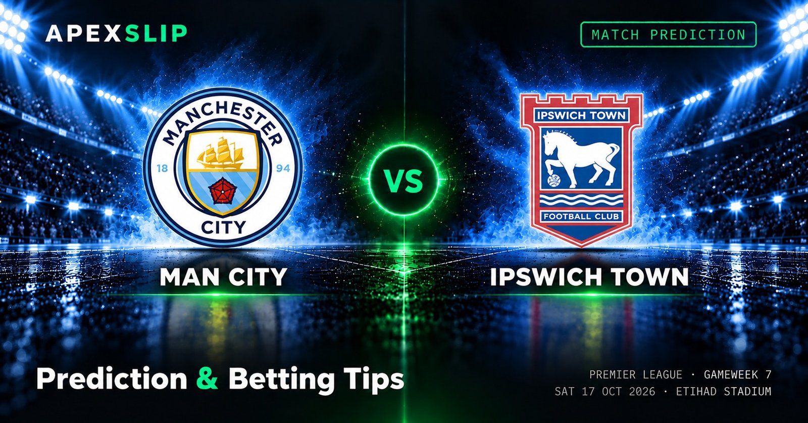 Man City vs Ipswich prediction Premier League cover