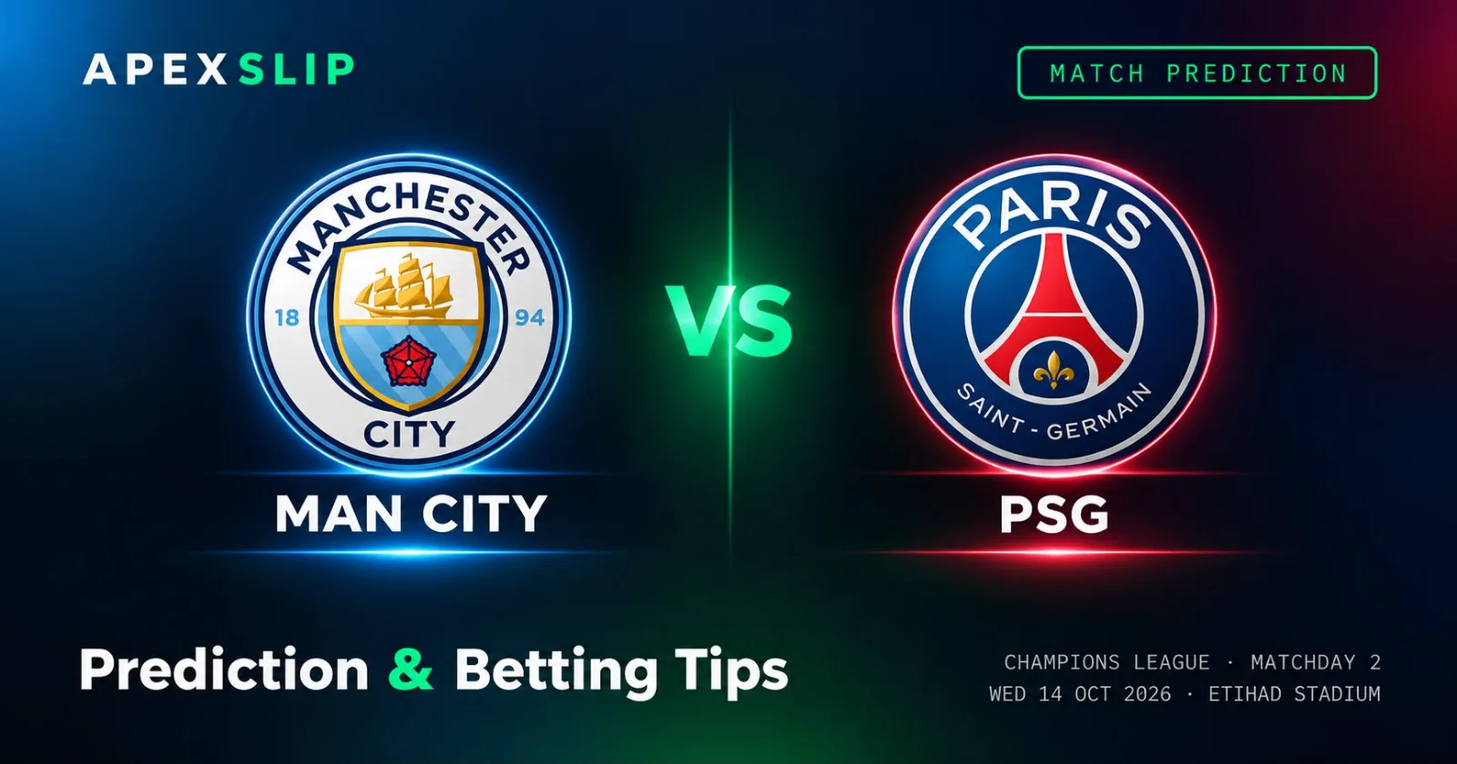Man City vs PSG prediction Champions League cover
