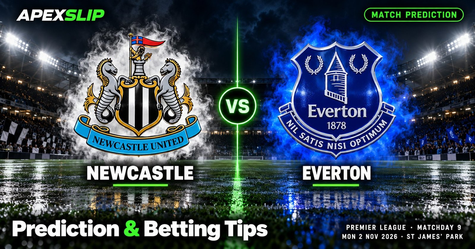 Newcastle vs Everton prediction cover