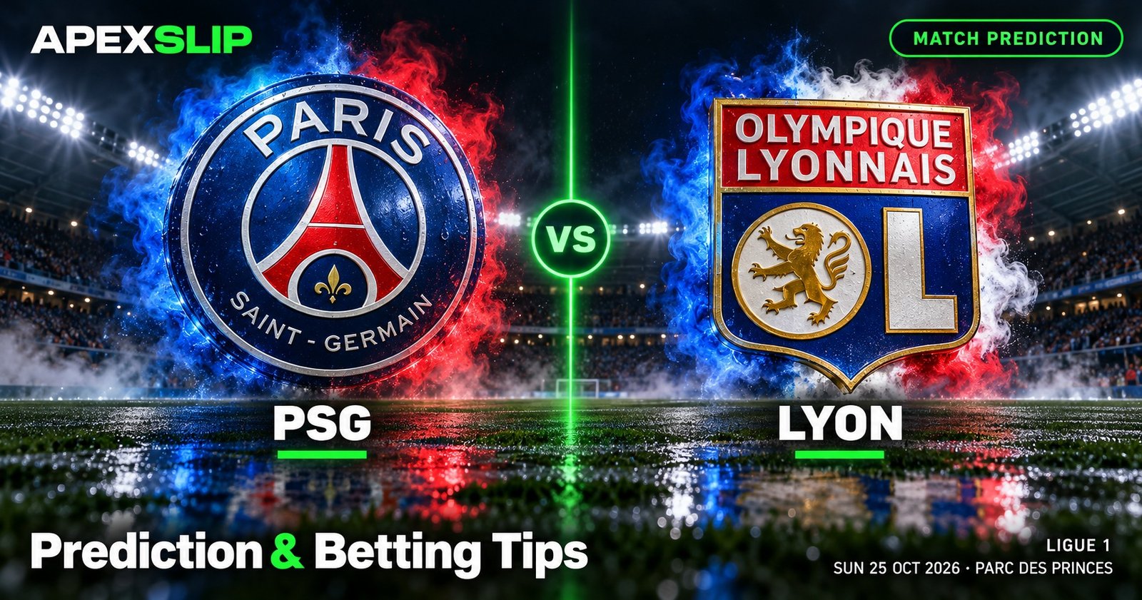 PSG vs Lyon prediction cover