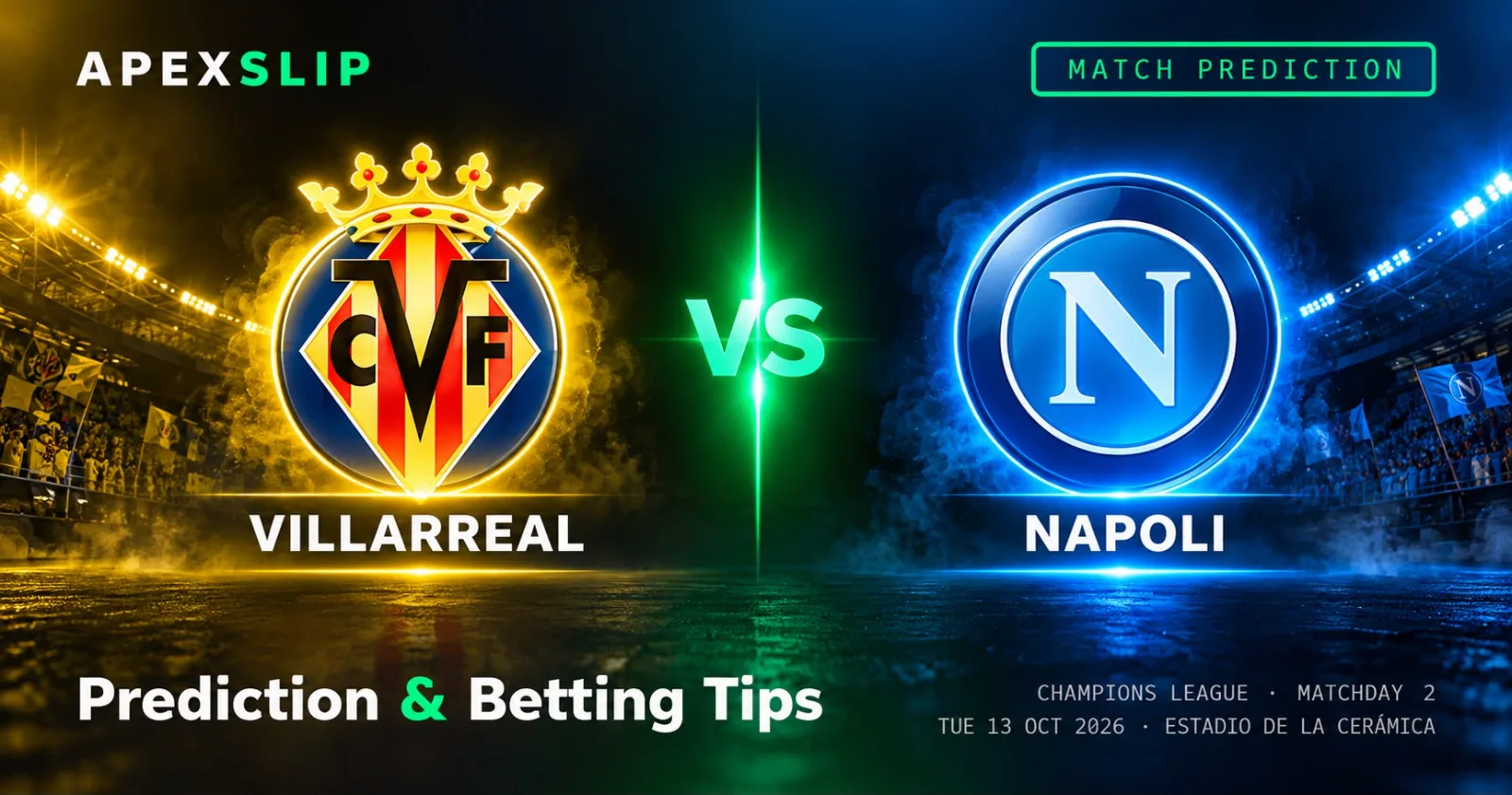 Villarreal vs Napoli prediction Champions League cover